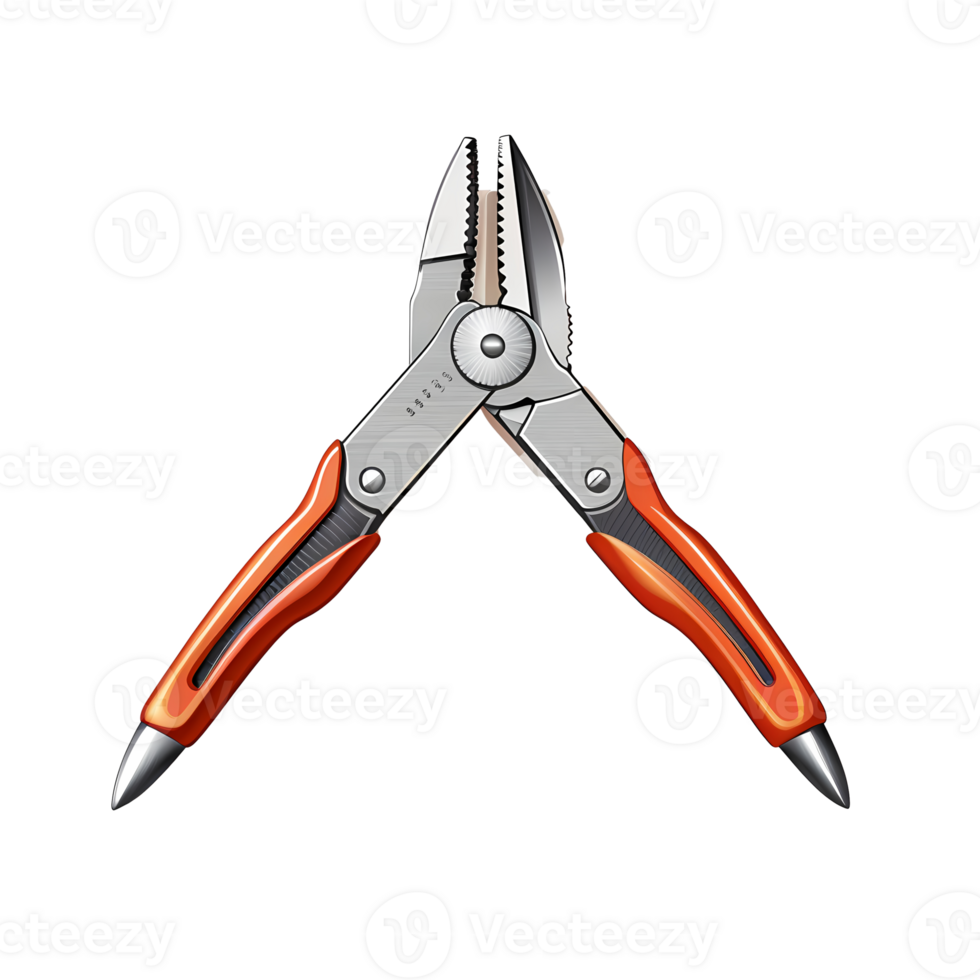 Ai generated pair of pliers on a transparent background png