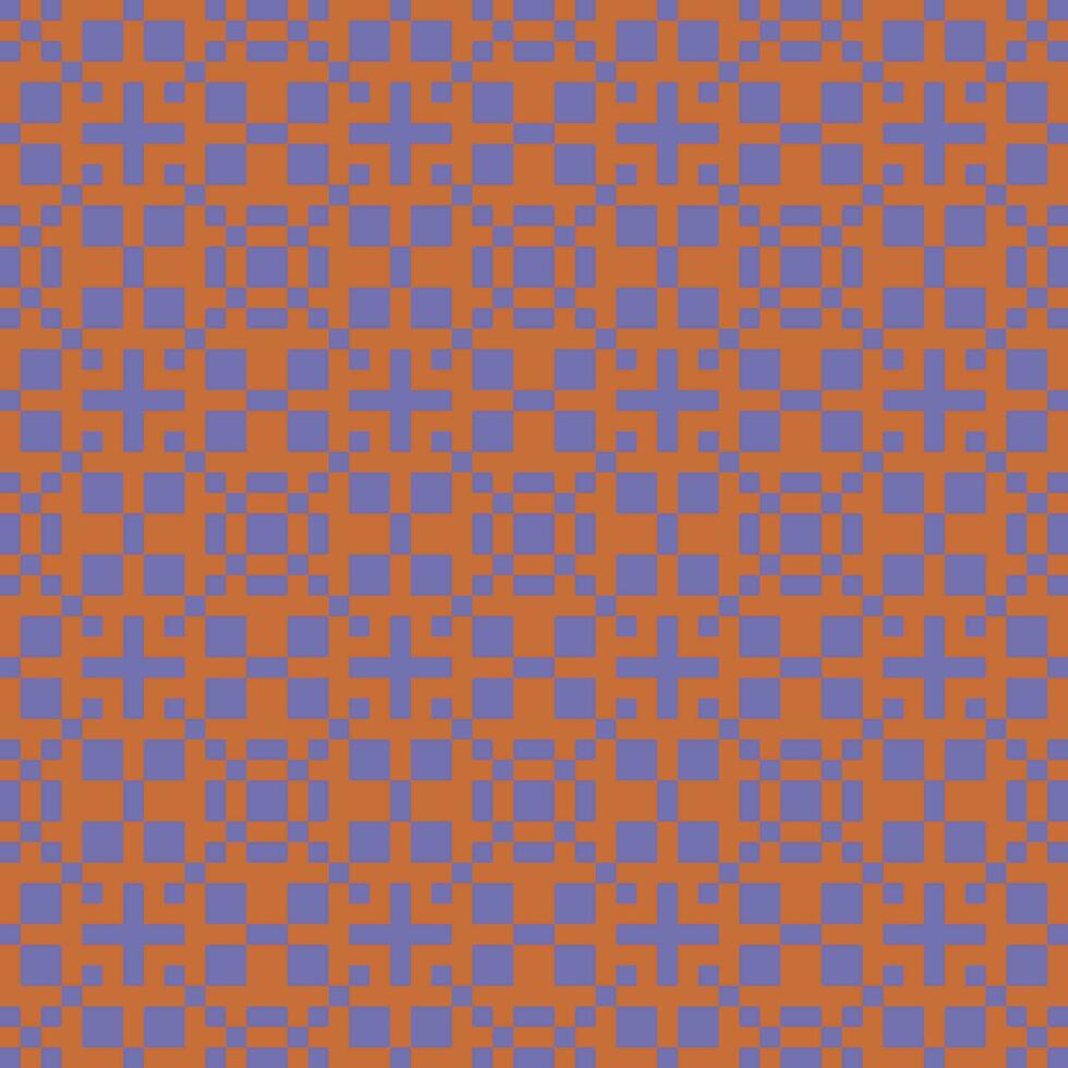 a pattern with orange and blue squares vector