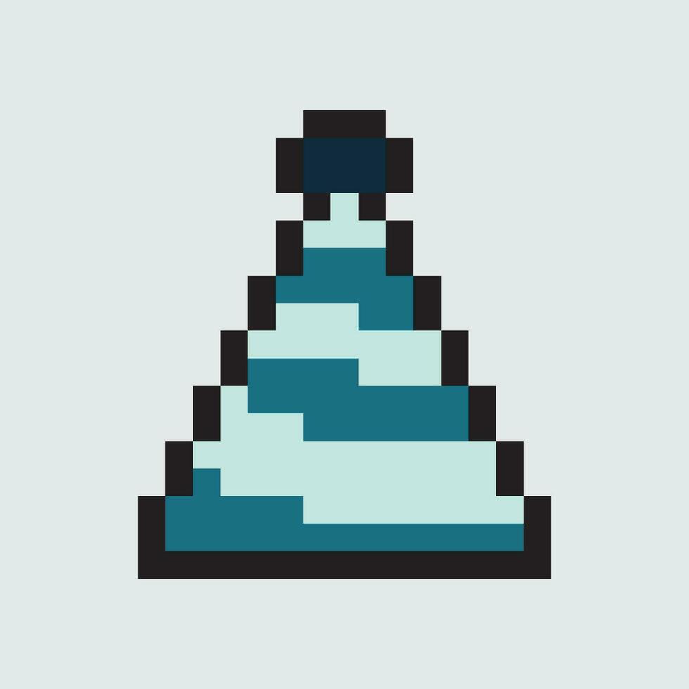 pixel art hat party vector