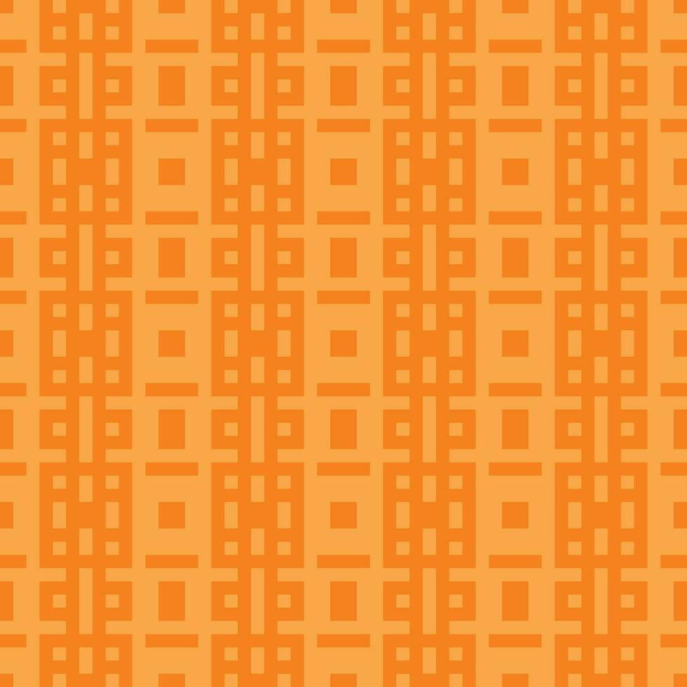 an orange and white pattern with squares vector