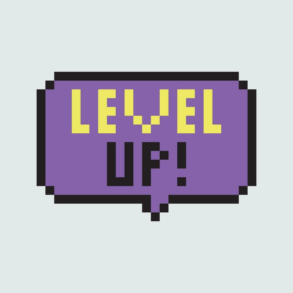 level up pixel vector