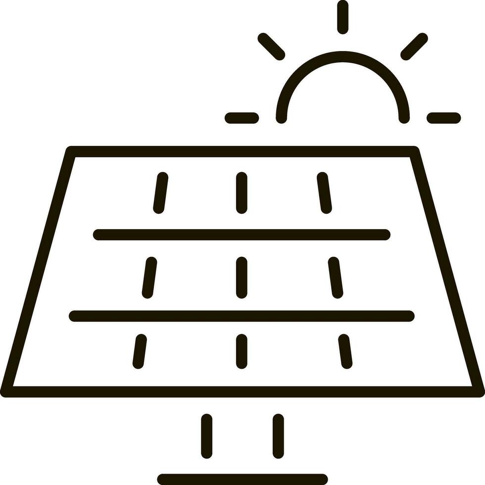 solar energy line icon illustration vector