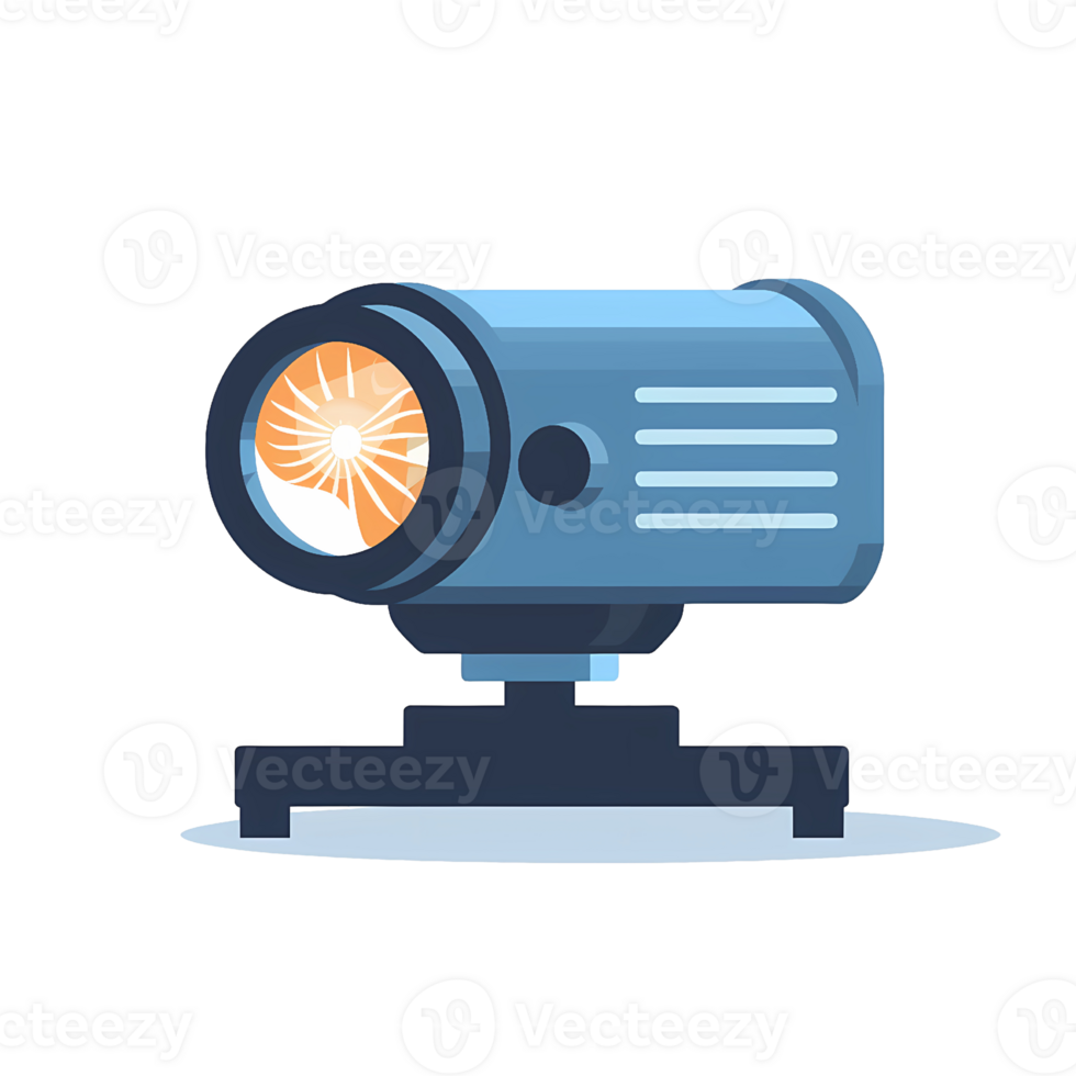 Ai generated projector flat illustration png