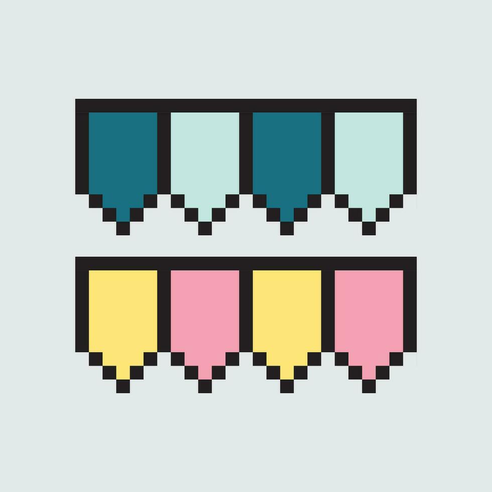 pixel art banner vector