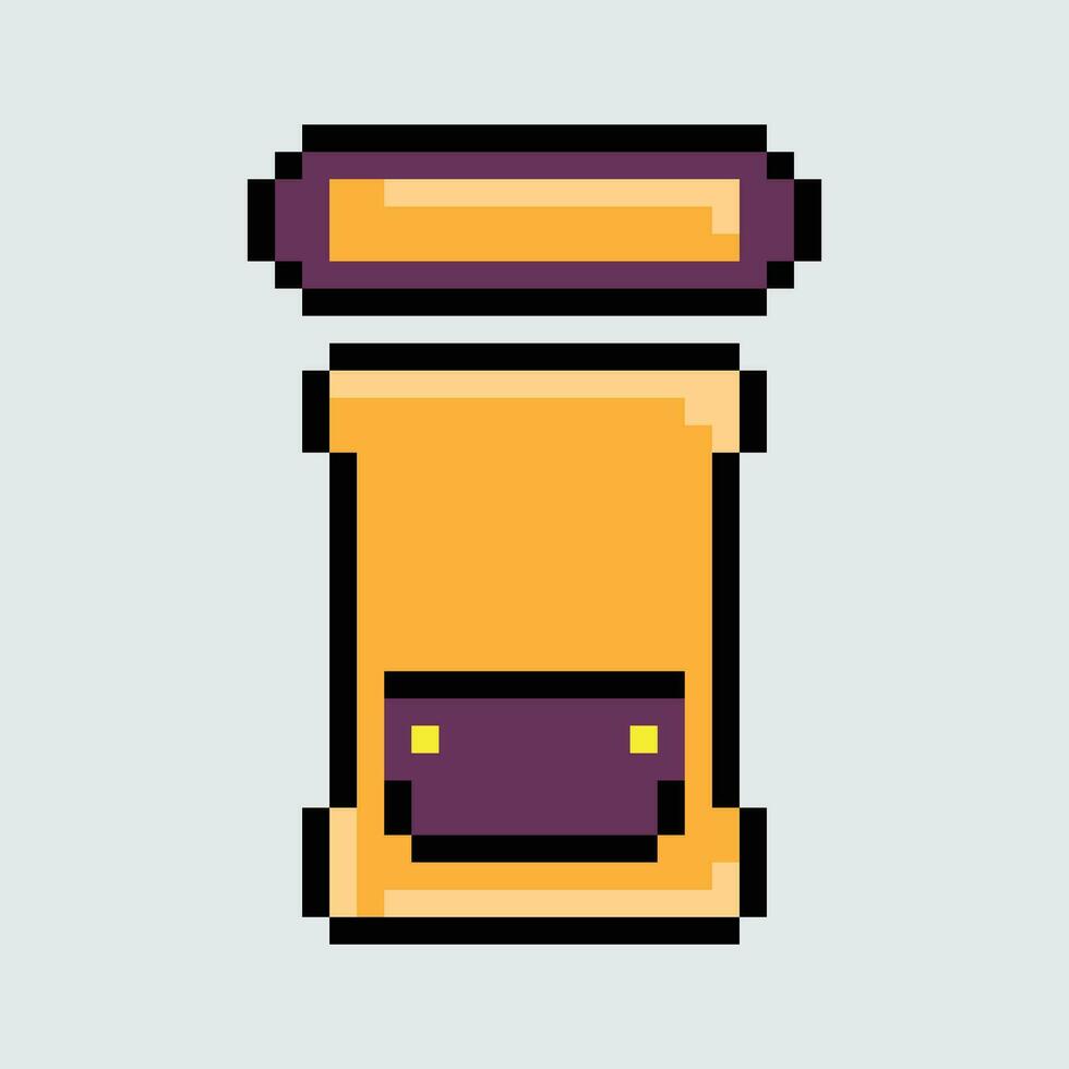 a pixel style illustration of a coffee machine vector