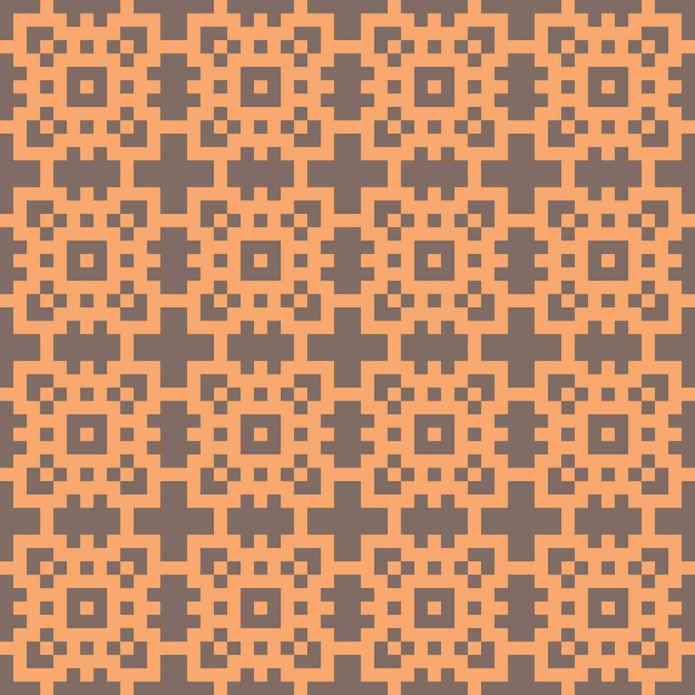 an orange and brown pattern with squares vector