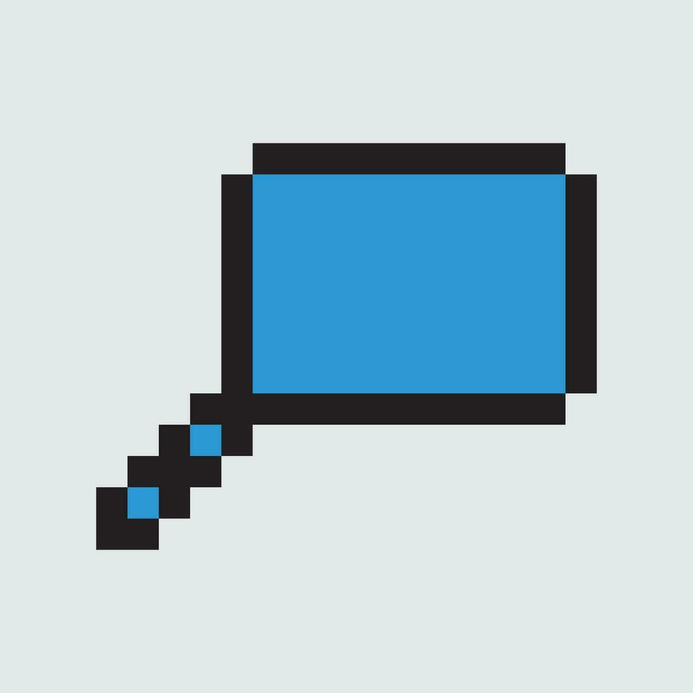 a pixel art icon of a speech bubble vector