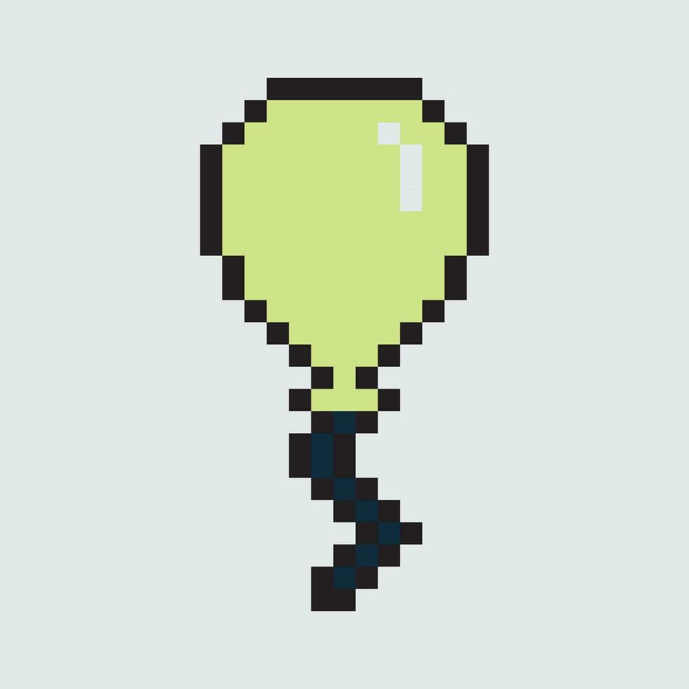 a pixel art balloon with a black cord vector