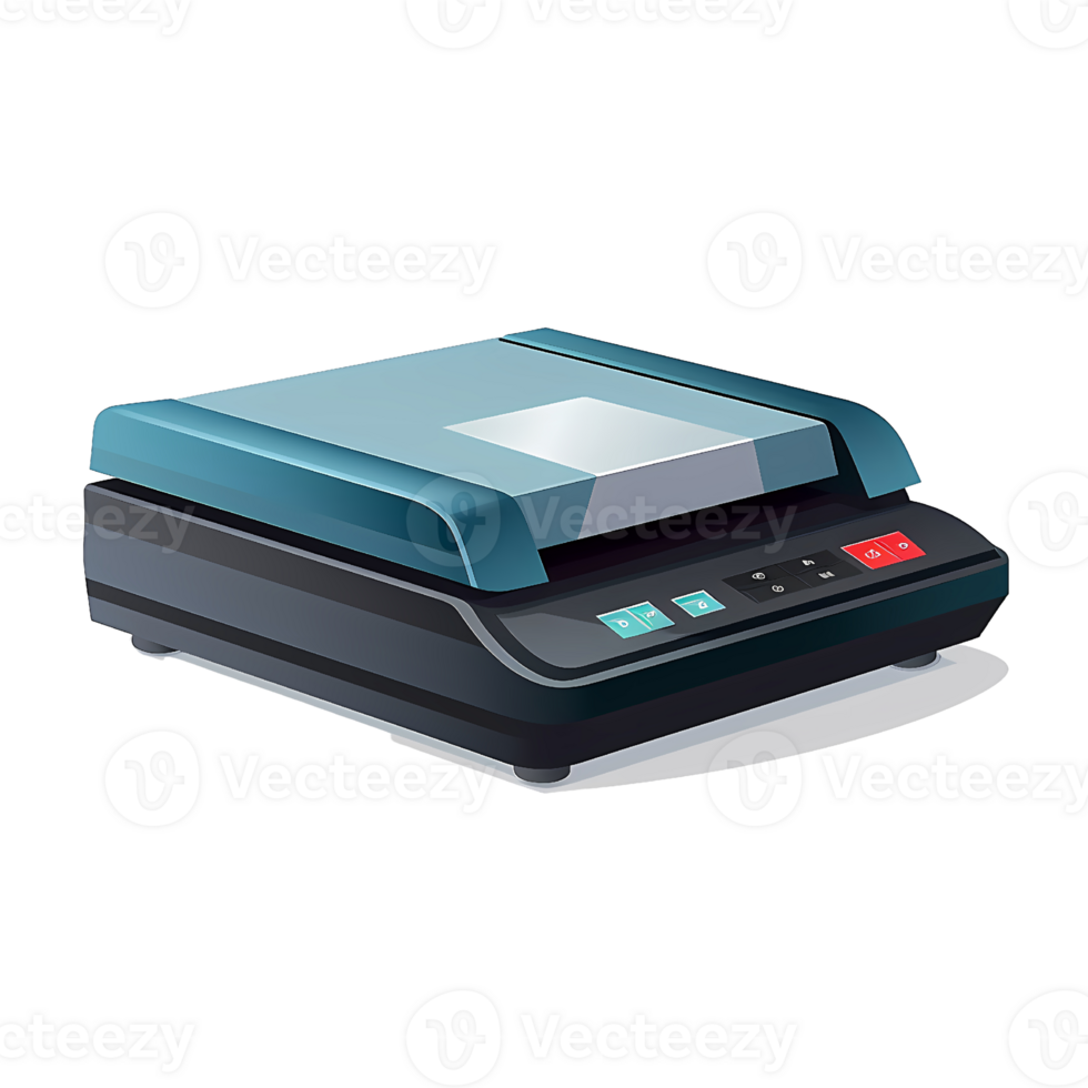 Ai generated black and white scanner on a transparent background png