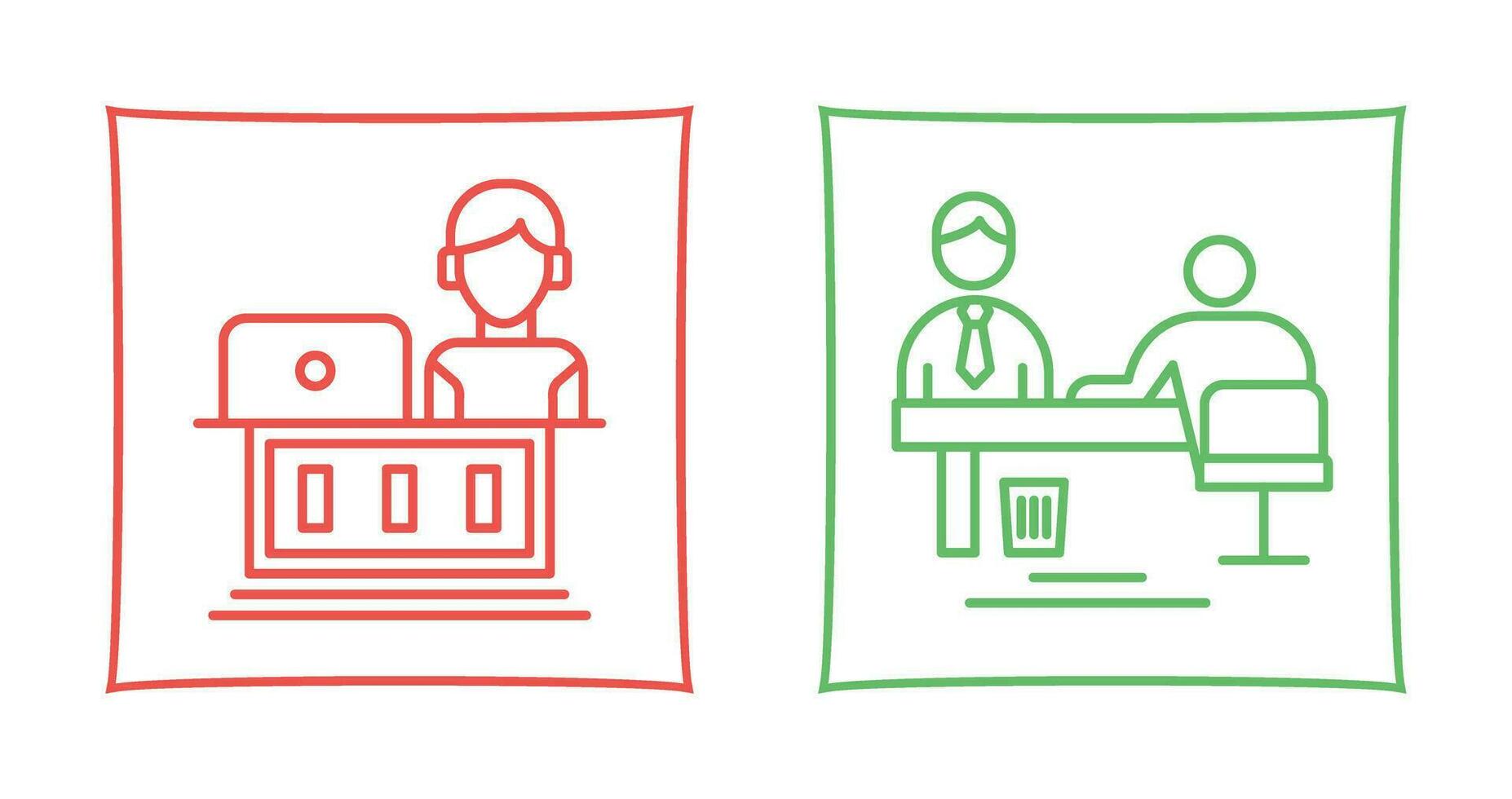 Employee and Evaluating work Icon vector