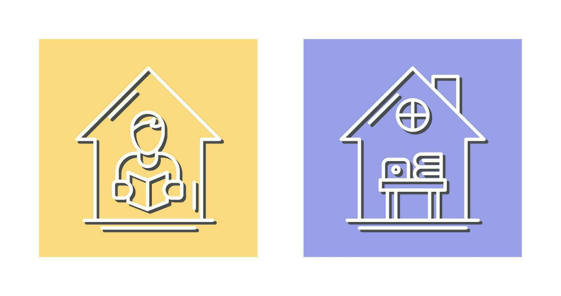 Home Learning and Home Work Place Icon vector