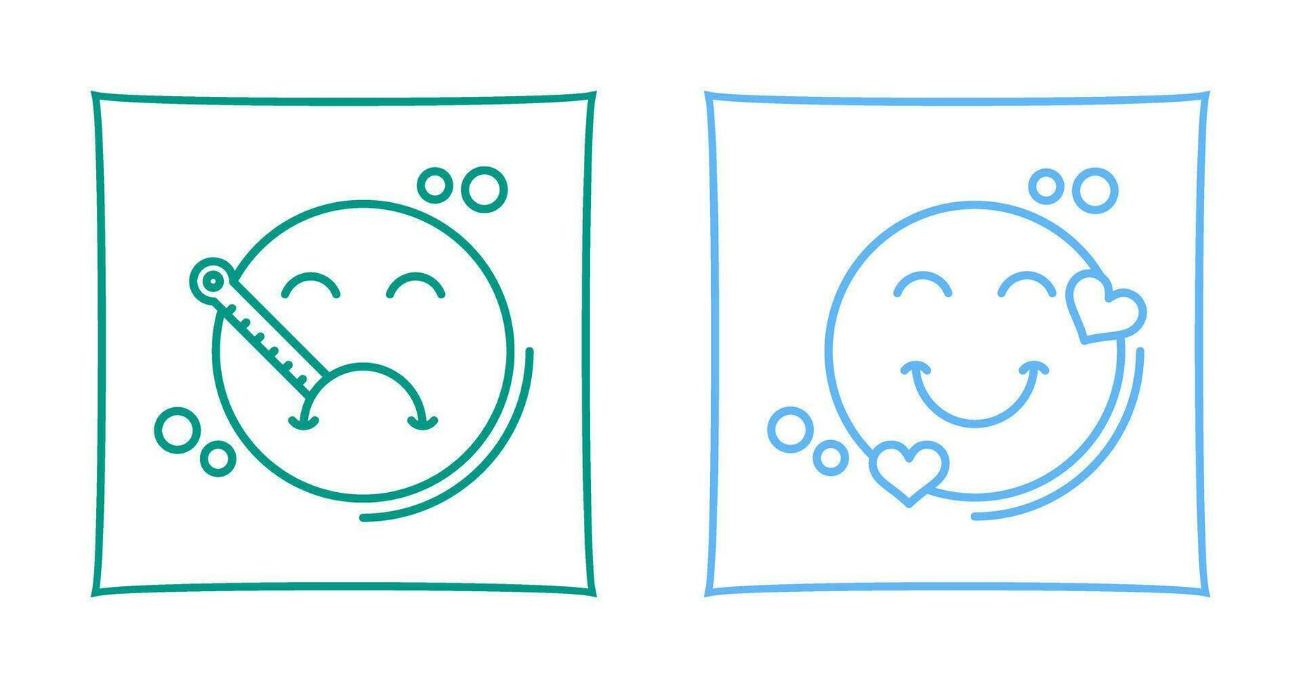 Sick and Heart Icon vector