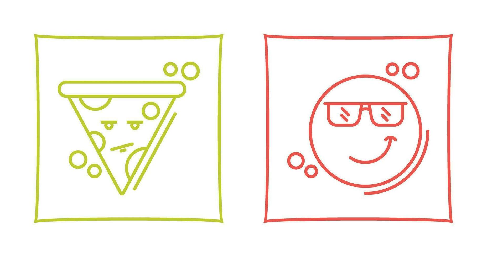 Pizza and Cool Icon vector