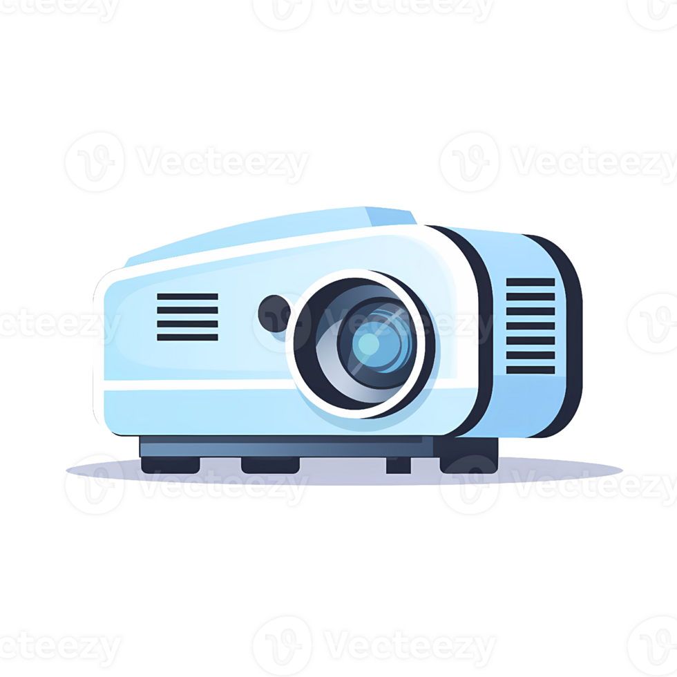 Ai generated projector flat illustration png
