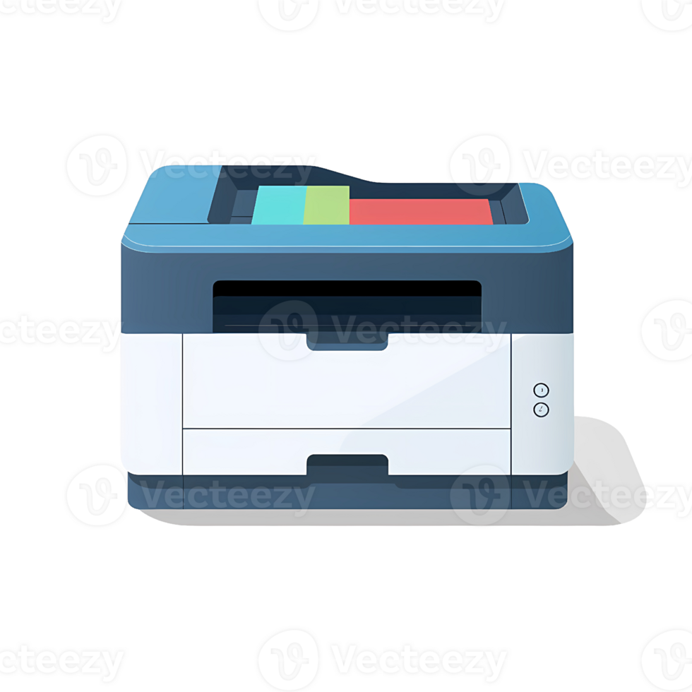 Ai generated printer on transparent background png