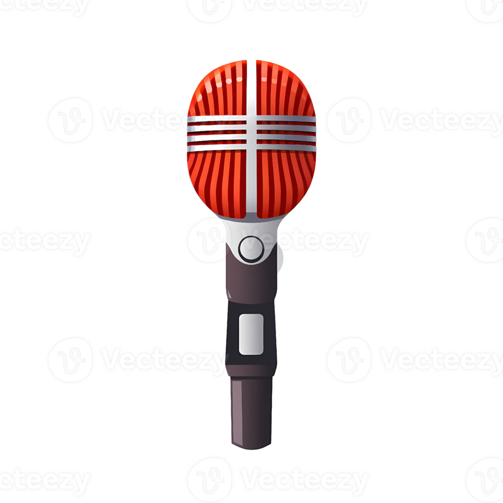 Ai generated microphone icon on a transparent background png