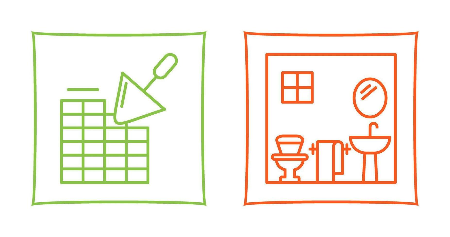 Brickwall and Bathroom Icon vector