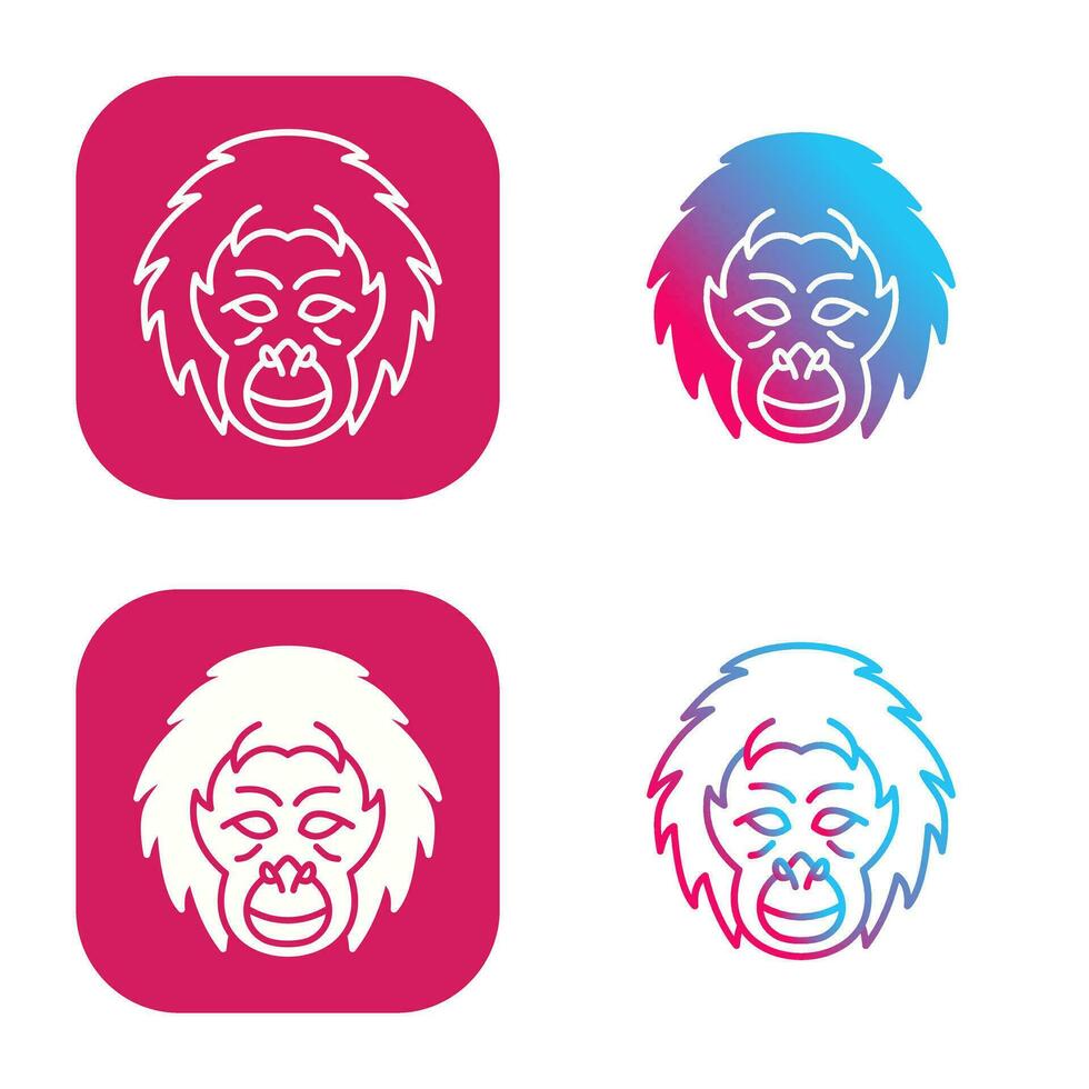 Orangutan Vector Icon