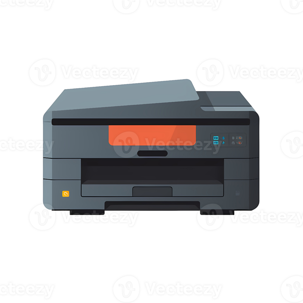 Ai generated printer on transparent background png