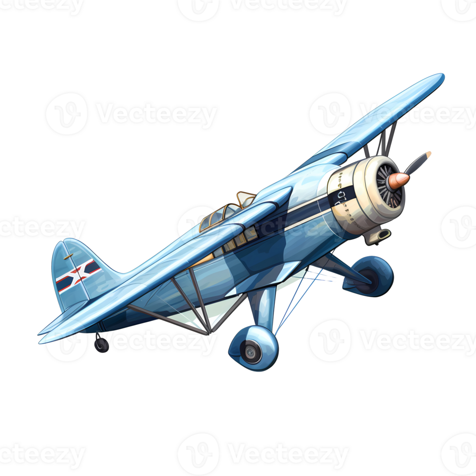 Ai generated airplane flying on a transparent background png