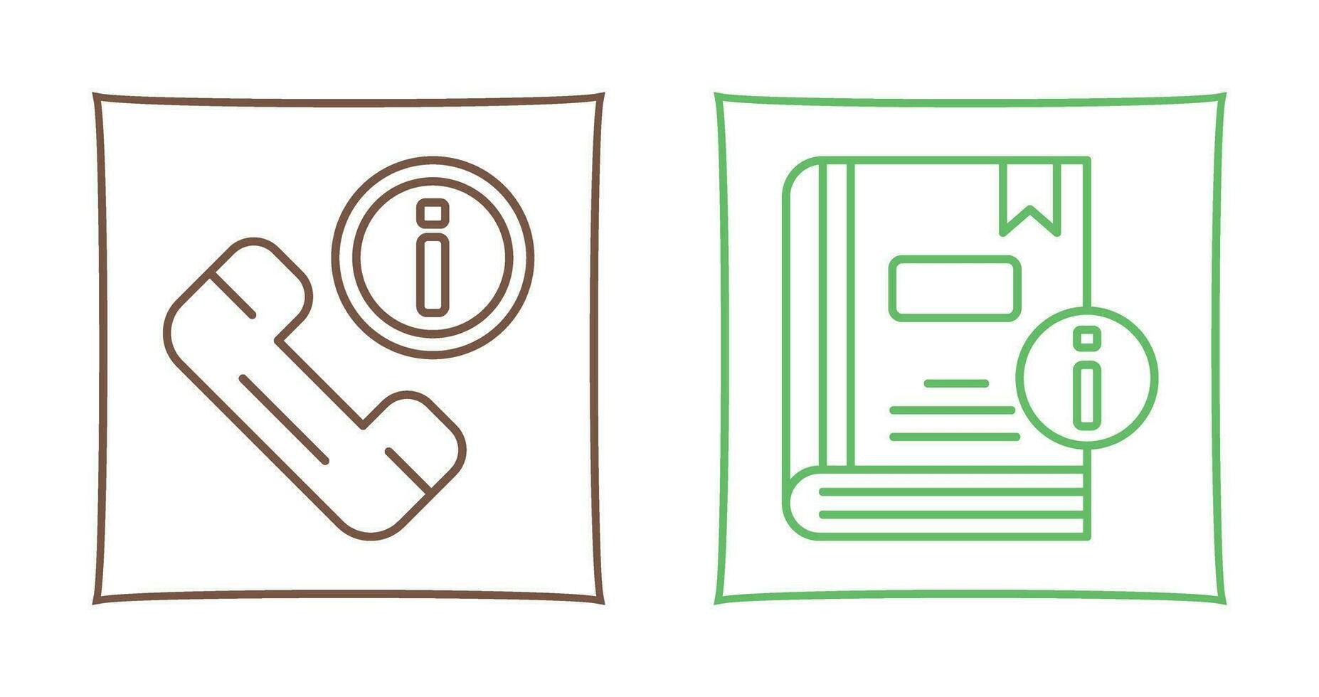 phone call and book Icon vector