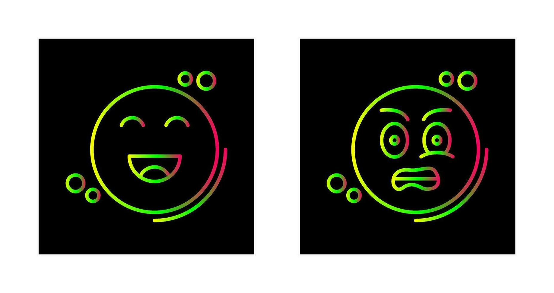 Happiness and Grimacing Icon vector
