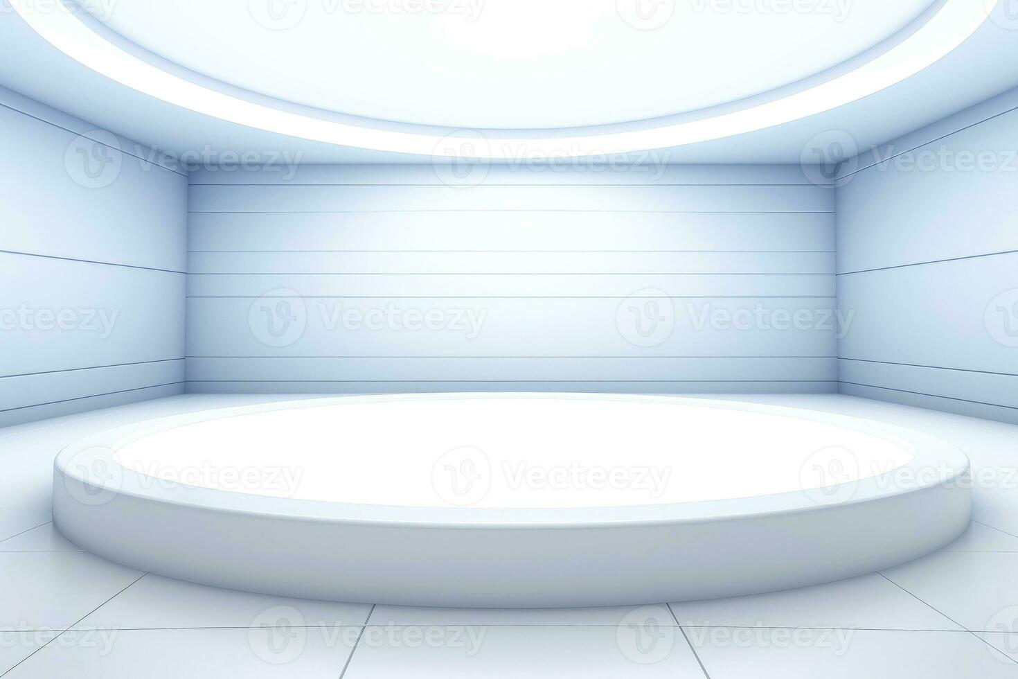Abstract futuristic architecture background, Minimal technology white backdrop, Generative AI photo