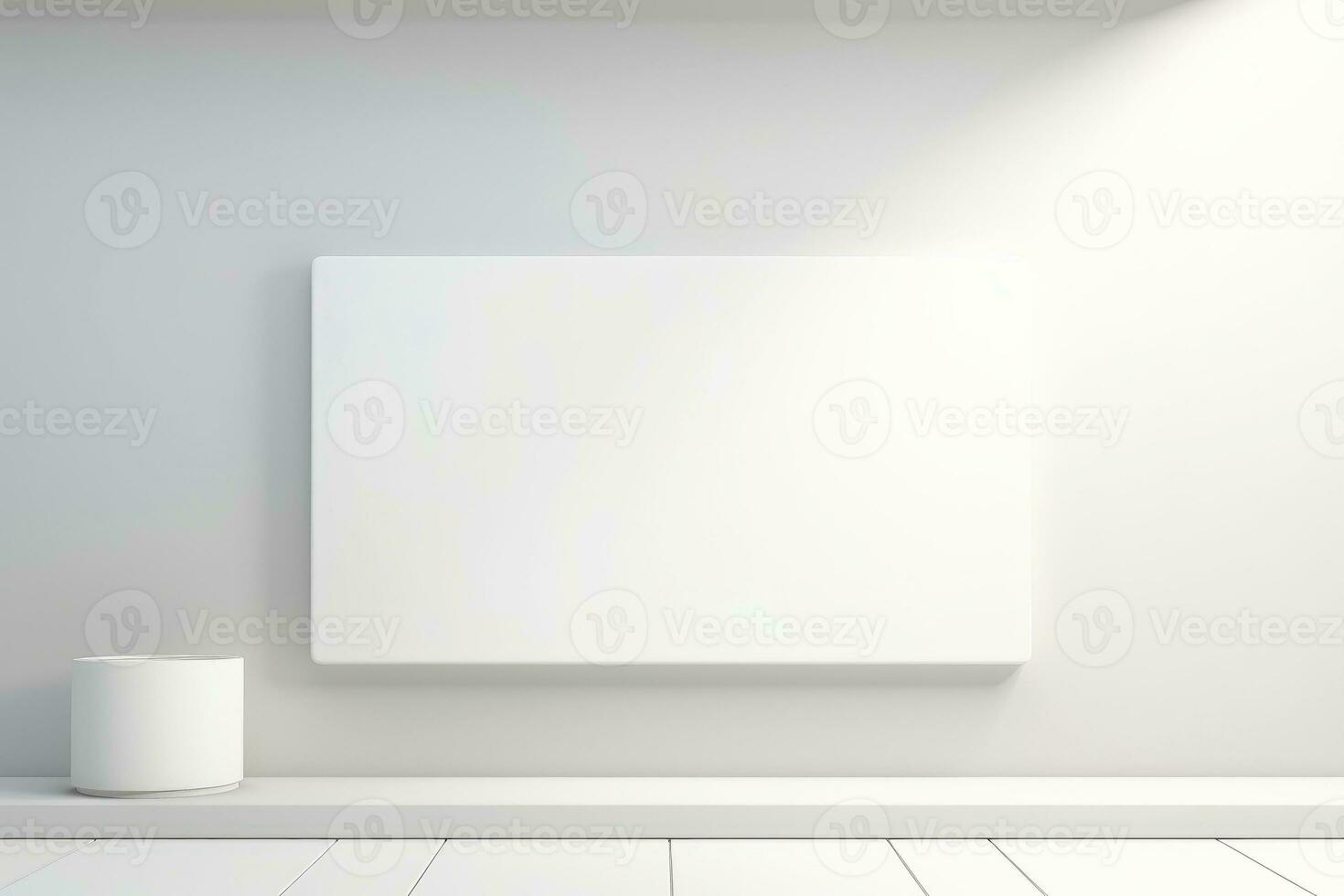 Abstract futuristic architecture background, Minimal technology white backdrop, Generative AI photo