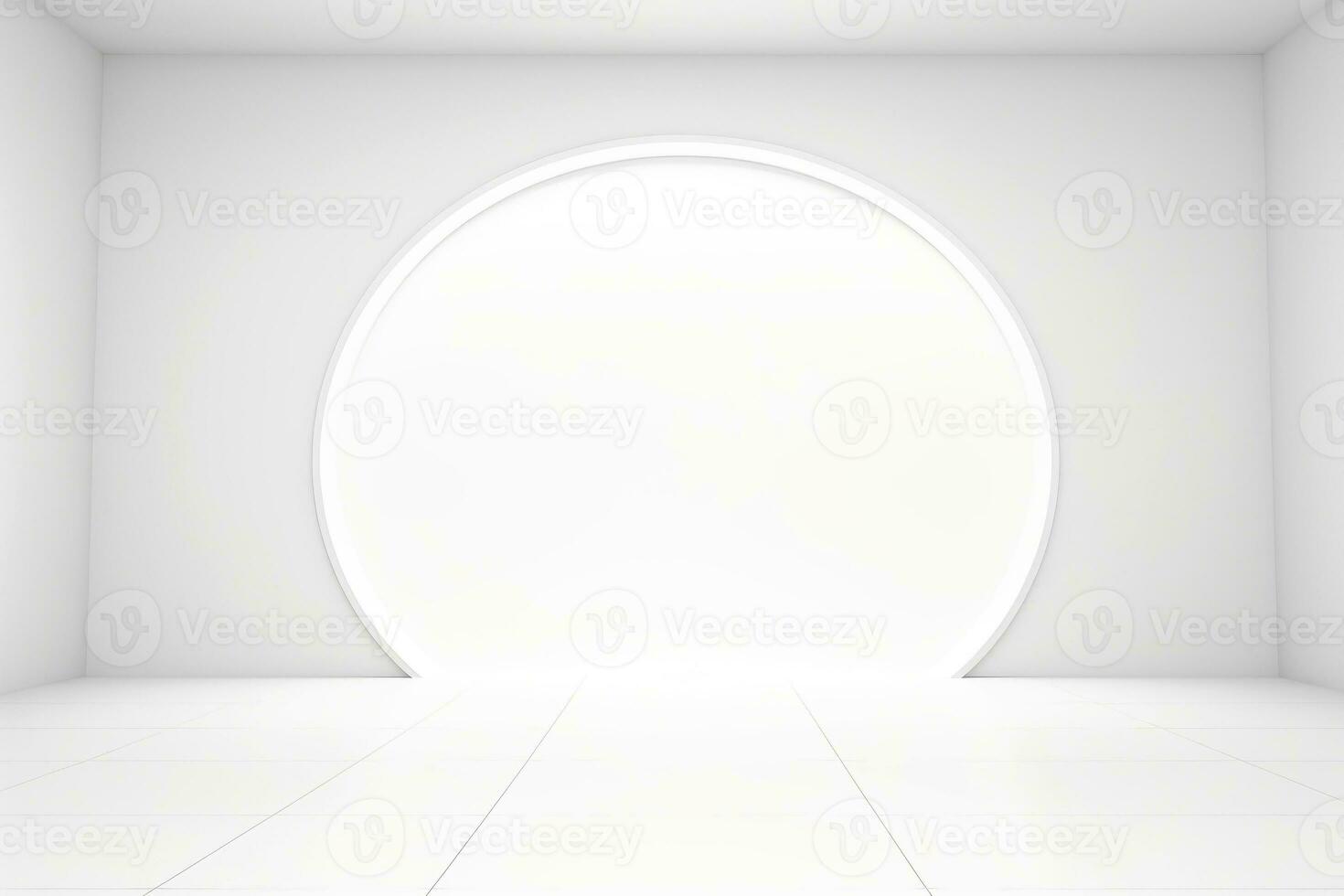 Abstract futuristic architecture background, Minimal technology white backdrop, Generative AI photo
