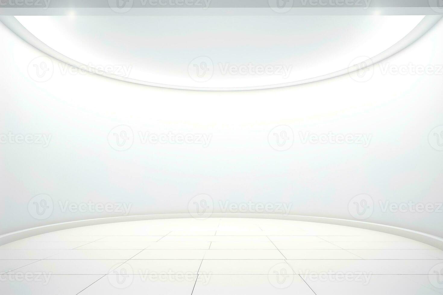 Abstract futuristic architecture background, Minimal technology white backdrop, Generative AI photo