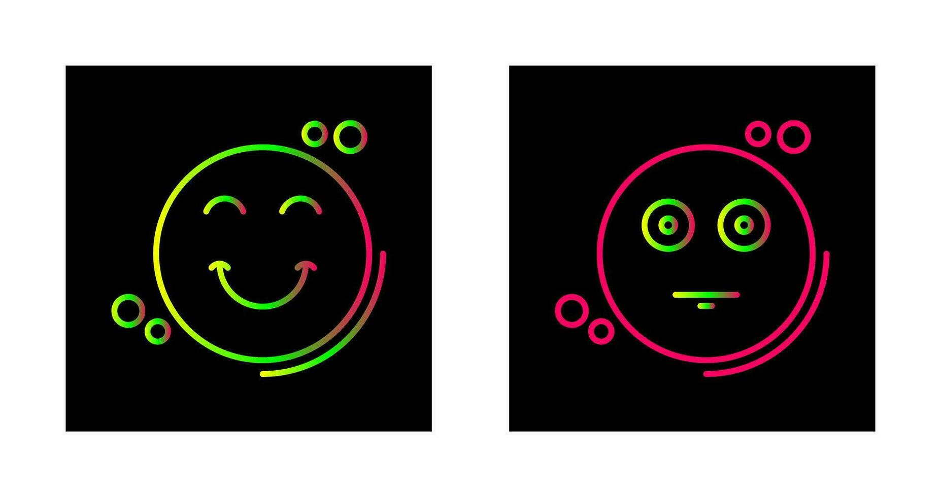 sonrisa y neutral icono vector