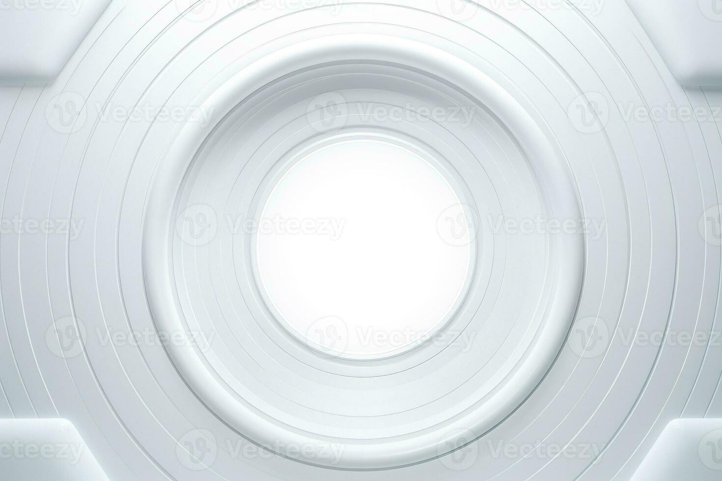 Abstract futuristic architecture background, Minimal technology white backdrop, Generative AI photo