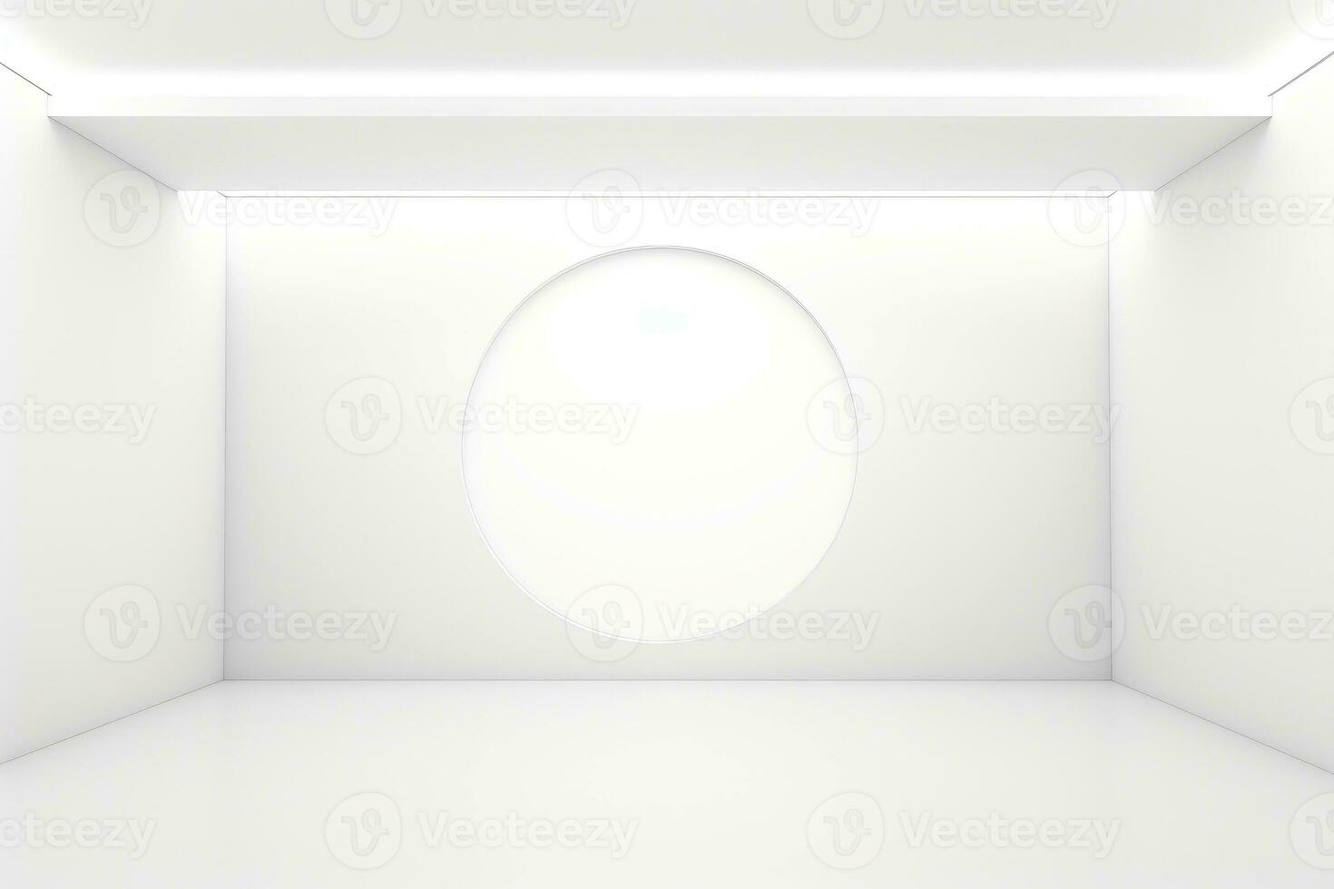 Abstract futuristic architecture background, Minimal technology white backdrop, Generative AI photo
