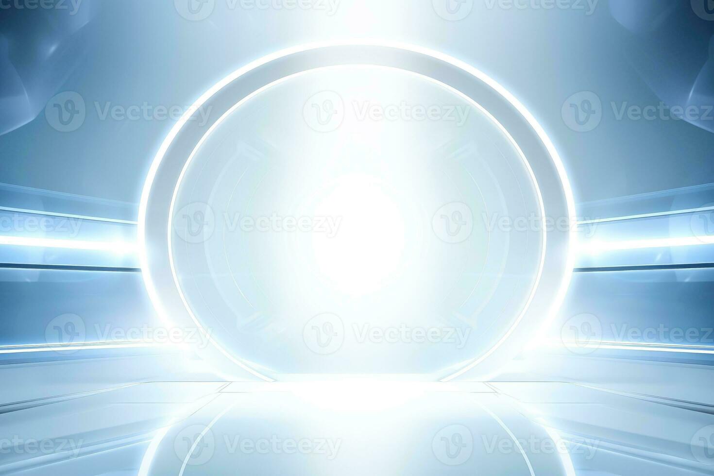 Abstract futuristic architecture background, Minimal technology white backdrop, Generative AI photo