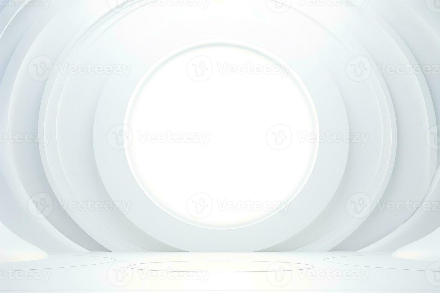 Abstract futuristic architecture background, Minimal technology white backdrop, Generative AI photo
