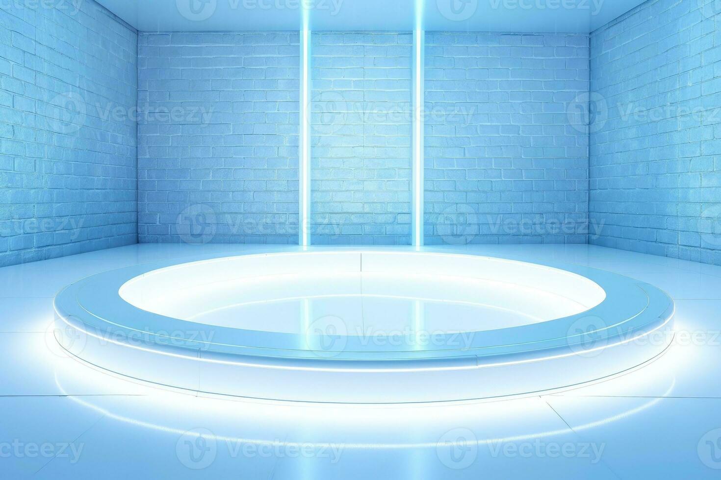 Abstract futuristic architecture background, Minimal technology white backdrop, Generative AI photo
