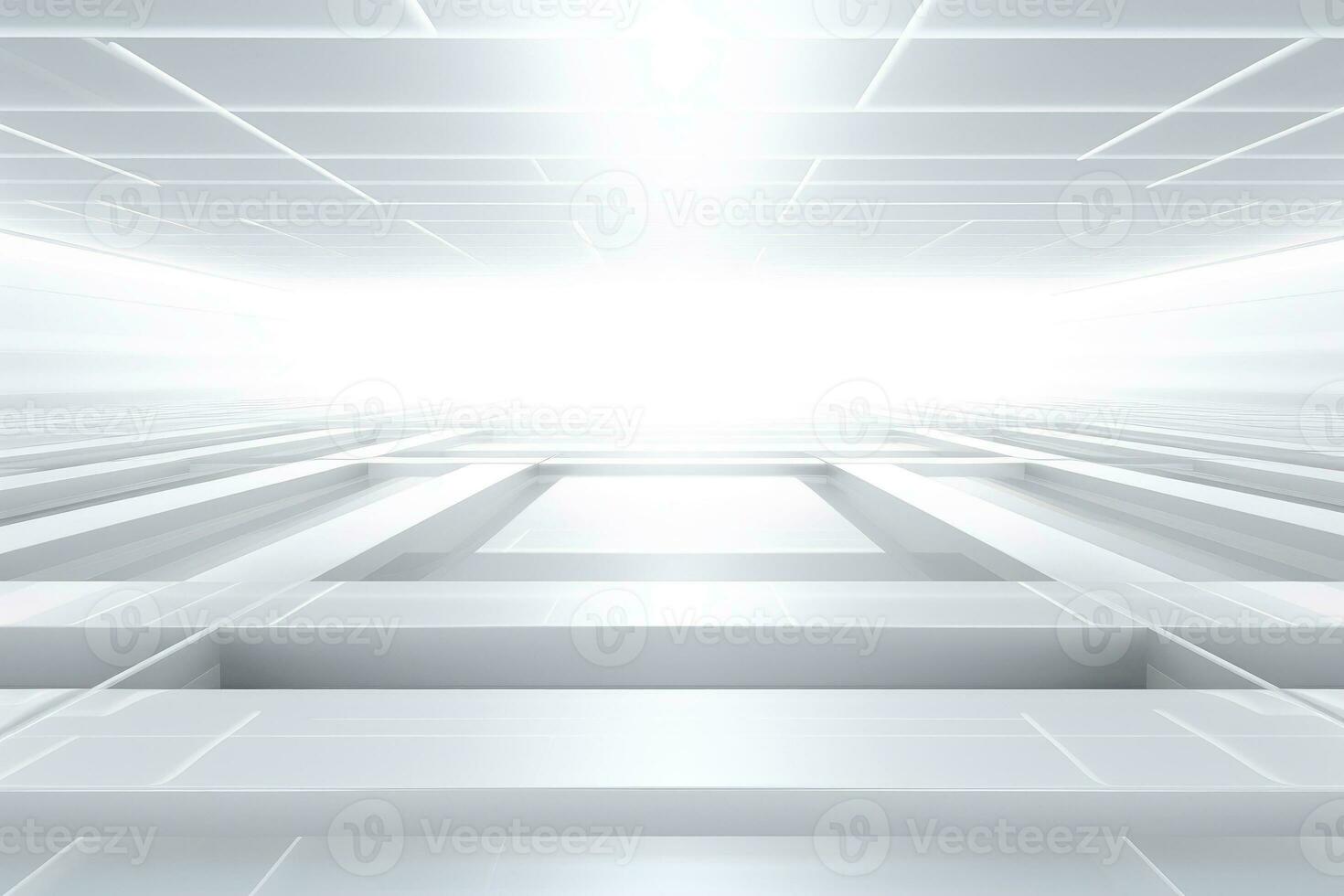 Abstract futuristic architecture background, Minimal technology white backdrop, Generative AI photo