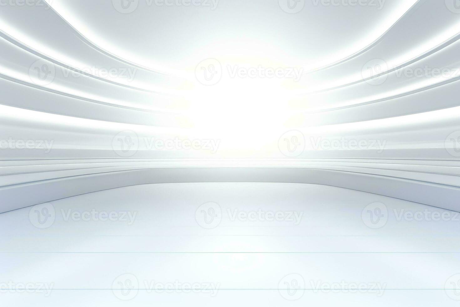 Abstract futuristic architecture background, Minimal technology white backdrop, Generative AI photo
