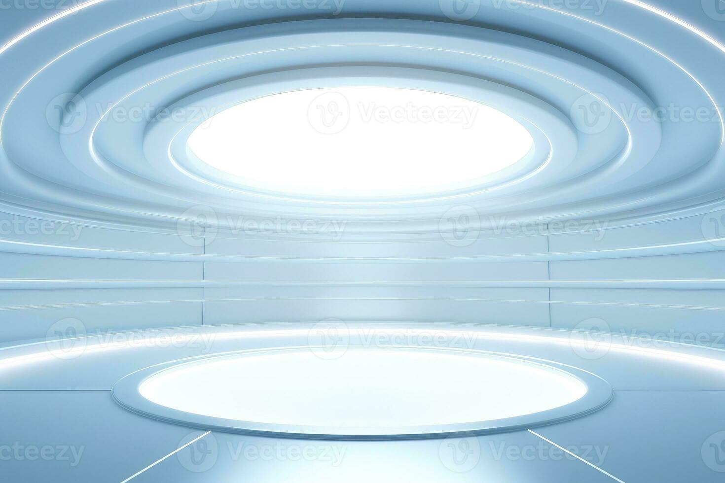 Abstract futuristic architecture background, Minimal technology white backdrop, Generative AI photo
