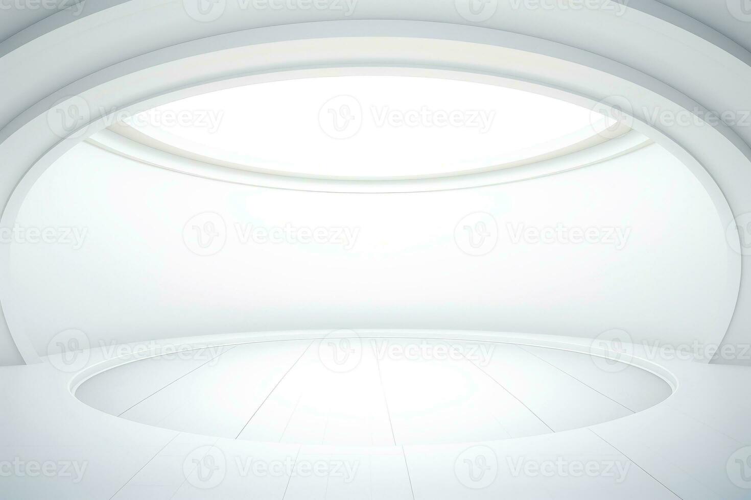 Abstract futuristic architecture background, Minimal technology white backdrop, Generative AI photo
