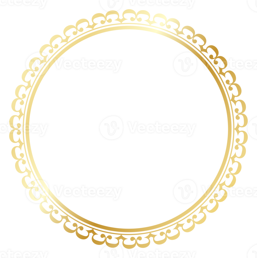 vintage gold circle png