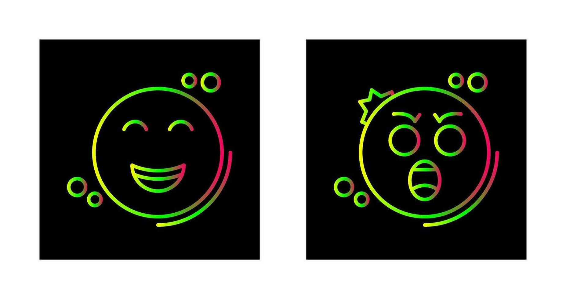 Shock and Happy Icon vector