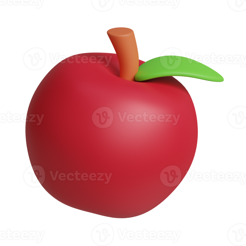 3d illustration av tacksägelse äpple ikon png