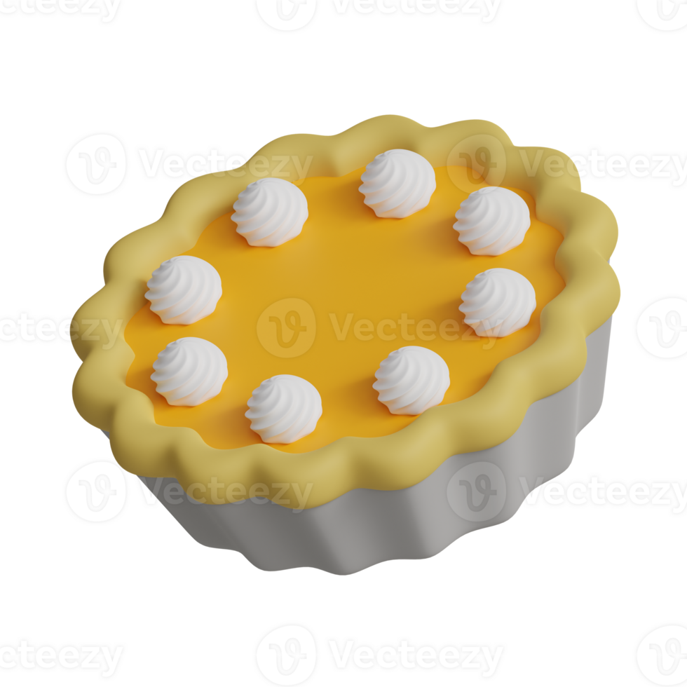 3d illustration of thanksgiving pie icon png