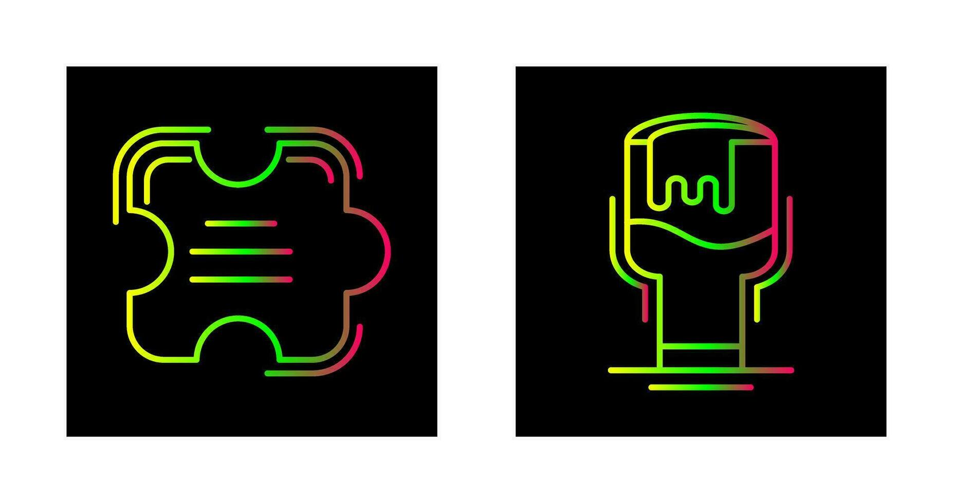Puzzle and Beer Icon vector