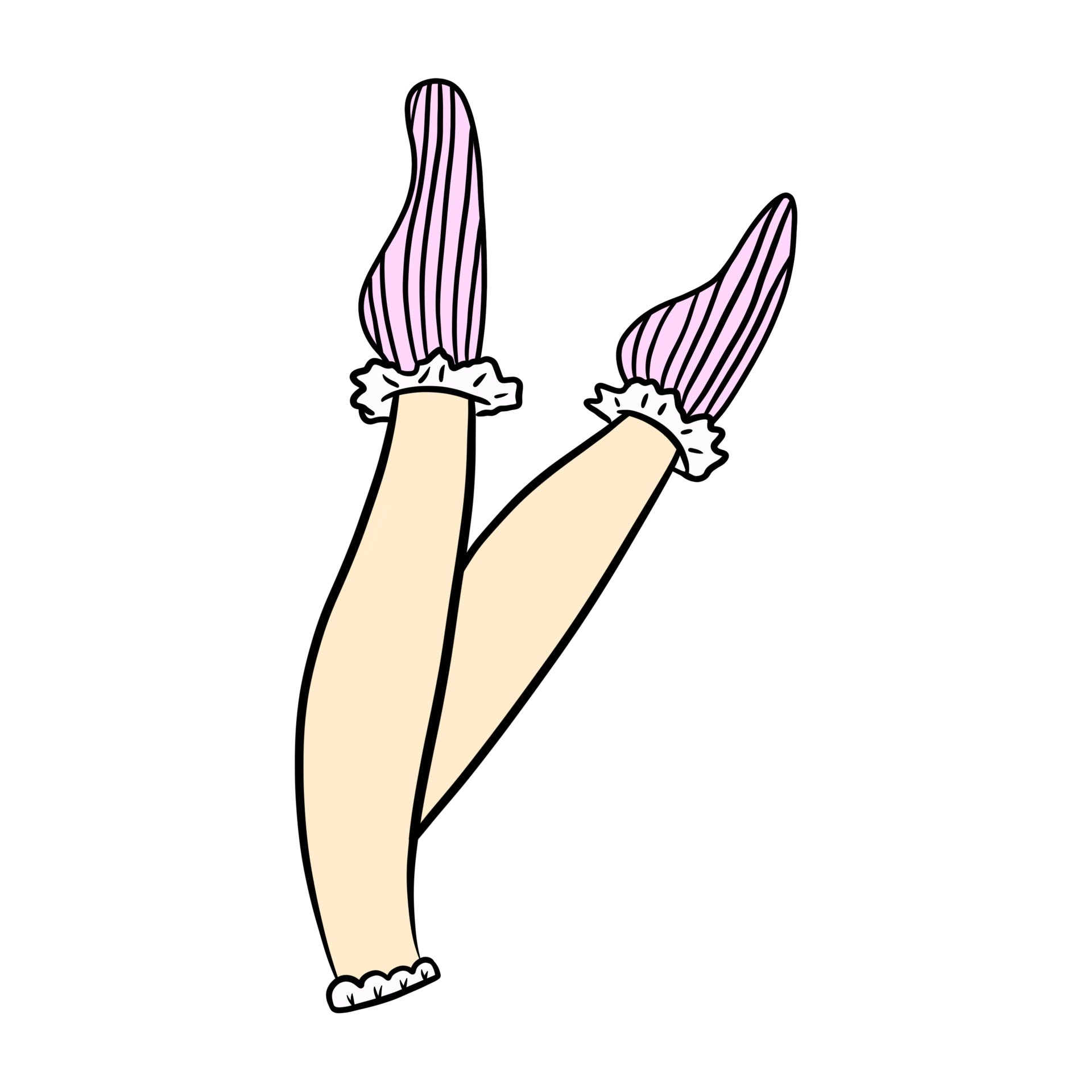 Women Legs Wearing Pink Socks 33209933 PNG