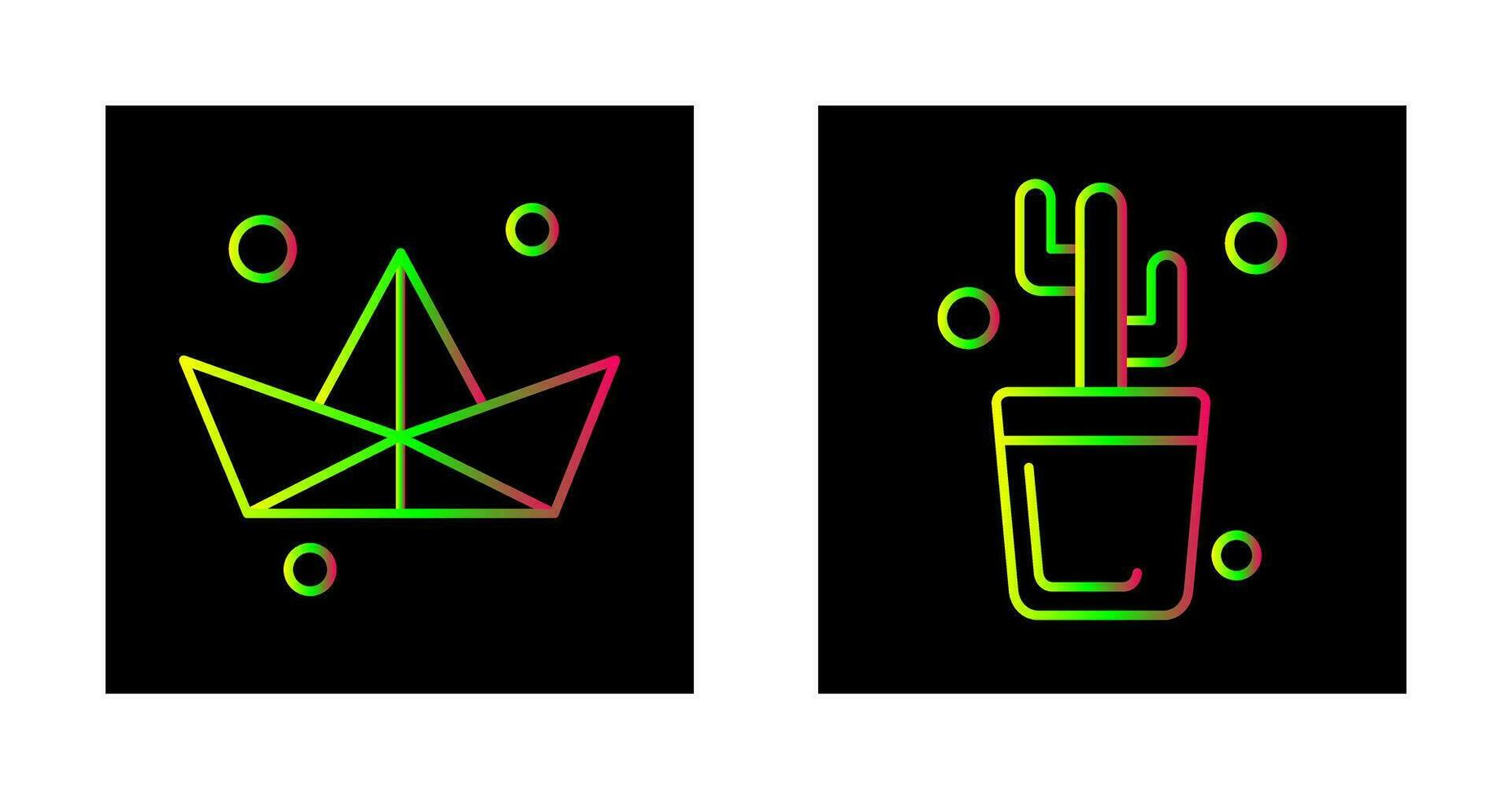 Origami and Cactus Icon vector