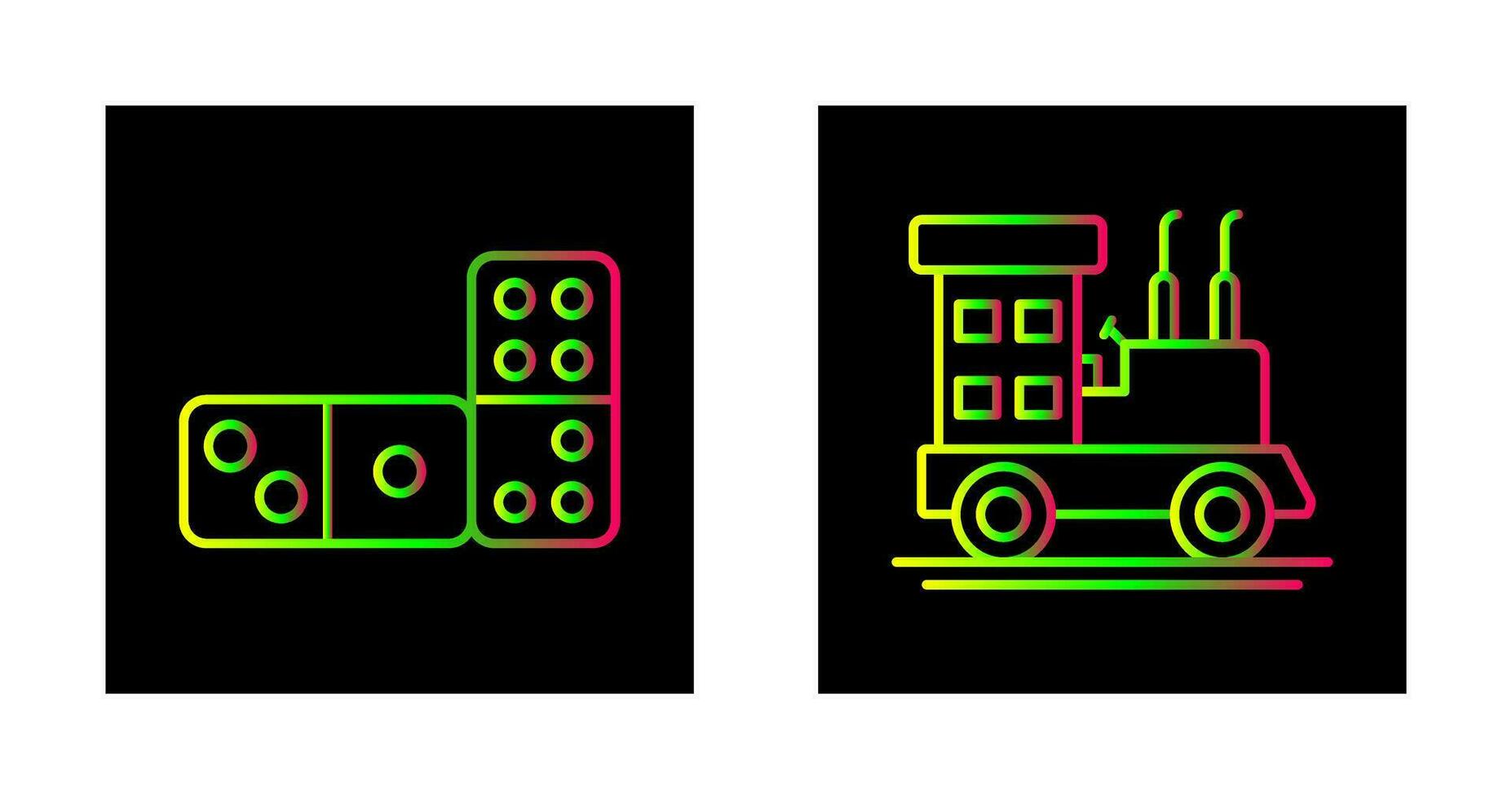 Domino and Toy Icon vector