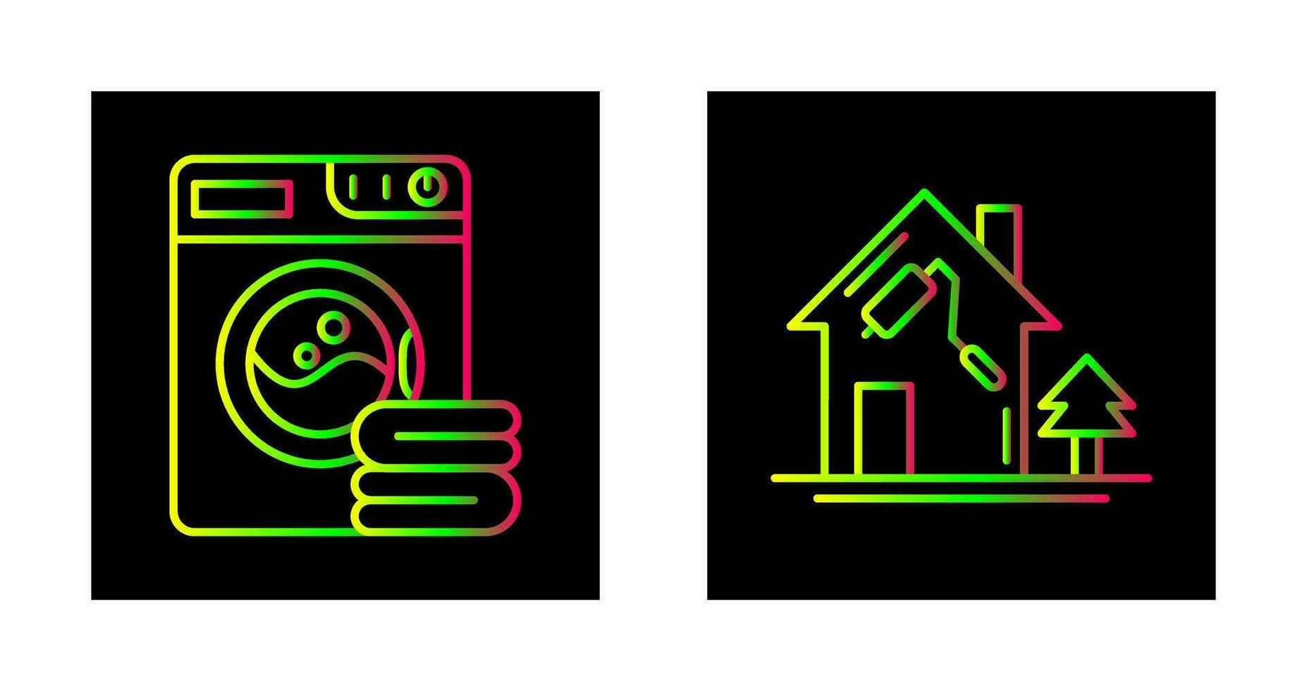 Washing Machine and Home Repair Icon vector