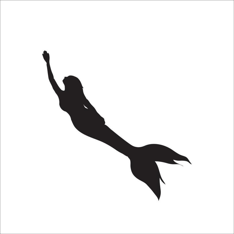 Mermaid silhouette vector